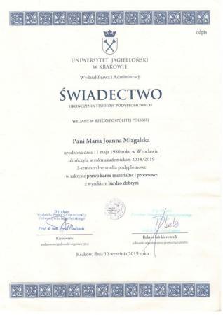 Świadectwo 01
